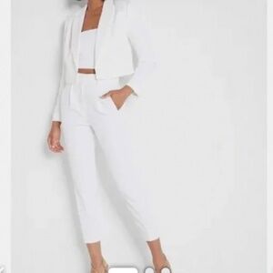 Express High Waisted Pleated Ankle Pant 00R